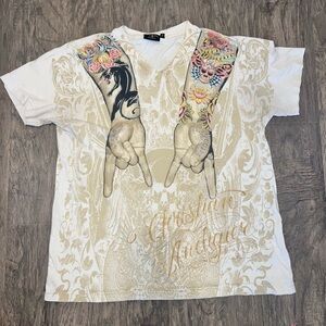 Vintage Christian Audigier Graphic T-Shirt
